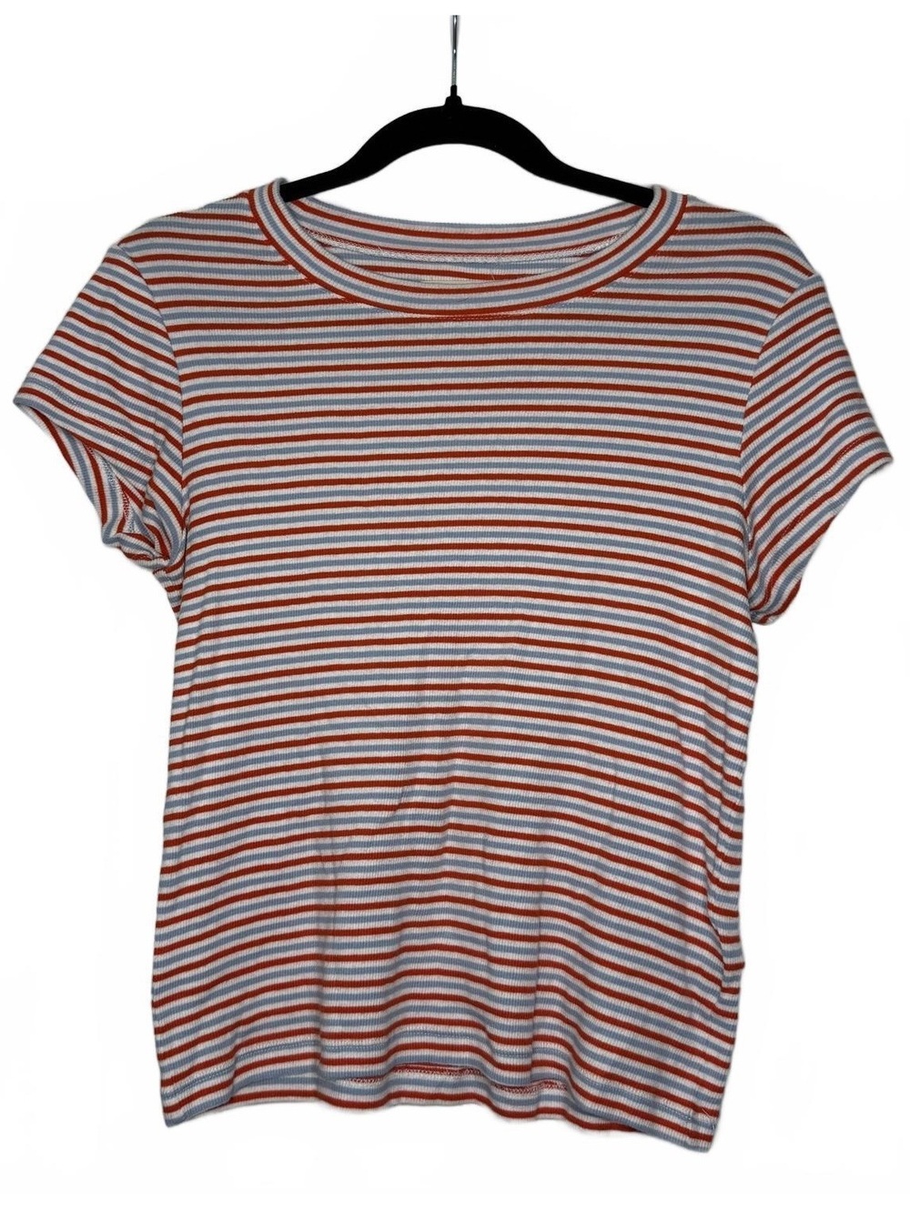 Madewell Medium Red White & Blue Striped Short Sleeve T-Shirt Size Medium NWOT